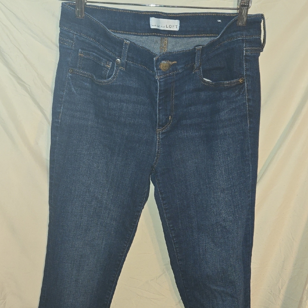 LOFT Women's Dark Blue Skinny Jeans